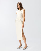 Fitted dress with jewel embroidery - | Pinko