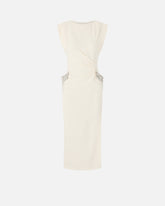 Fitted dress with jewel embroidery - | Pinko
