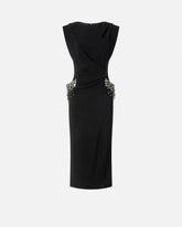 Fitted dress with jewel embroidery - | Pinko