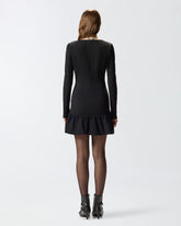 Mini dress with square neckline - | Pinko