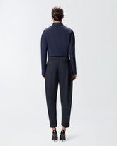 Short full Milano-knit technical fabric jacket - | Pinko