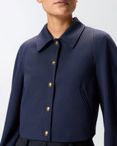 Chaqueta corta de tejido técnico en punto roma - | Pinko