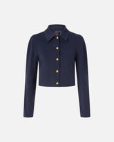 Chaqueta corta de tejido técnico en punto roma - | Pinko