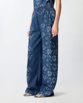Floral denim jeans - | Pinko