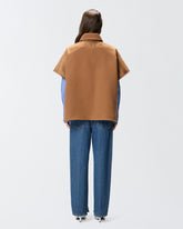 Cloth cape with high neck - | Pinko