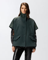 Cappa in panno con collo alto - | Pinko