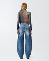 Maglia in tulle stampato - | Pinko