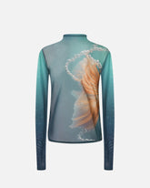 Maglia in tulle stampato - | Pinko