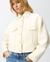 Chaqueta trucker de bouclé de algodón y lana - | Pinko