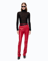 Slim-fit high-neck sweater with micro-sequins - Black | Pinko