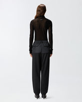 Maglia aderente a collo alto con micro paillettes - | Pinko