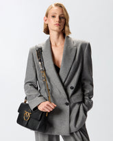 Love Bag One Smouchy smouchy sac à main moyen en cuir avec sangle - | Pinko