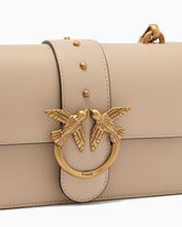 Love Bag One small crossbody bag in leather - Beige | Pinko