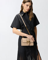 Love Bag One small crossbody bag in leather - Beige | Pinko