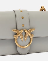 Love Bag One small crossbody bag in leather - Grey | Pinko