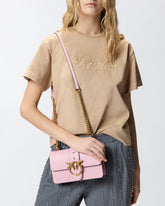 Love Bag One small crossbody bag in leather - Light Pink | Pinko