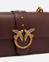Love Bag One small crossbody bag in leather - Burgundy | Pinko