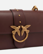 Love Bag One small crossbody bag in leather - Burgundy | Pinko