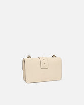 Borsa a tracolla piccola Love Bag One in pelle - Bianco | Pinko