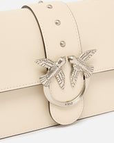 Borsa a tracolla piccola Love Bag One in pelle - Bianco | Pinko