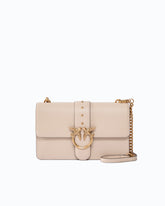 Love Bag One medium handbag in leather - Beige | Pinko