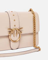 Średnia skórzana torebka do ręki Love Bag One - Beżowy | Pinko