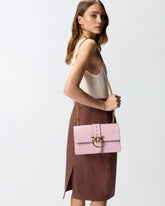 Sac à main moyen Love Bag One en cuir - Rose clair | Pinko