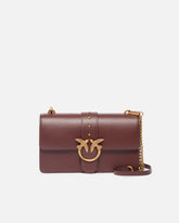 Borsa a mano media Love Bag One in pelle - Burgundy | Pinko