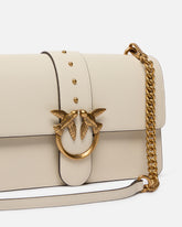 Borsa a mano media Love Bag One in pelle - Bianco | Pinko