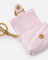 Pikowane etui AirPods z błyszczącej skóry z logo Love Birds - | Pinko