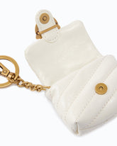 Etui für AirPods Love Bag Puff aus glänzendem Leder - Weiß | Pinko