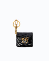 Funda para AirPods Love Bag Puff de piel brillante - Negro | Pinko