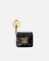 Pikowane etui AirPods z błyszczącej skóry z logo Love Birds - | Pinko