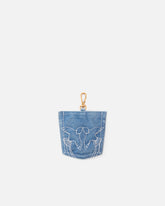 Breloque porte-cartes en forme de poche en denim - | Pinko