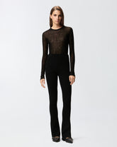 Long flared knit trousers - | Pinko