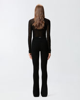 Long flared knit trousers - | Pinko