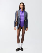 Shorts a vita alta in maglia - | Pinko