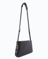 Mini One, Two, Three Bag in leather with shoulder strap - Black | Pinko