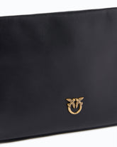 Mini One, Two, Three Bag in leather with shoulder strap - Black | Pinko