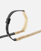 Belt with chain insert, 2 cm - | Pinko