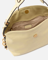 Mała skórzana torebka na ramię Saddle Bag - Żółty | Pinko