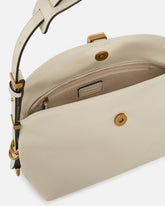 Saddle Bag small leather shoulder bag - White | Pinko