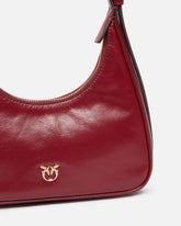 Miss PINKO Mini hobo shoulder bag in shiny leather - | Pinko