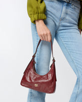 Borsa a spalla hobo piccola Miss PINKO Mini in pelle shiny - | Pinko
