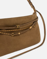 Belt Bag Big large shoulder bag in suede - | Pinko