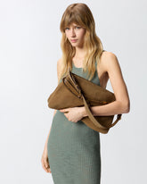 Borsa a spalla grande Belt Bag Big in suede - | Pinko
