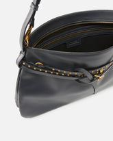 Belt Bag Big large shoulder bag in leather - Dark Grey | Pinko