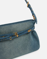 Duża dżinsowa torebka na ramię Belt Bag Big - | Pinko