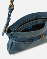 Borsa a spalla grande Belt Bag Big in denim - Blu | Pinko