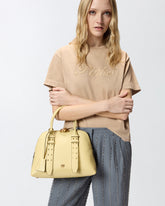 Borsa a mano media Escape Bag in pelle - Giallo | Pinko